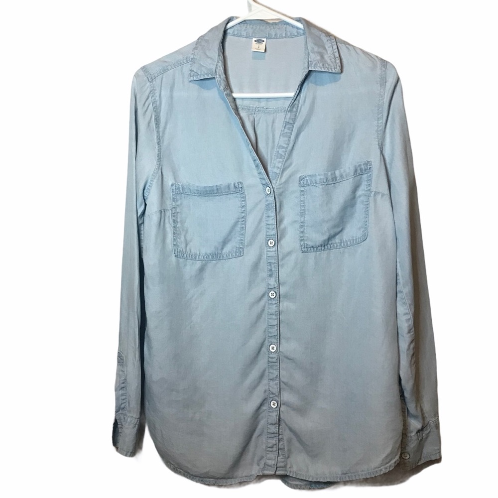 Old Navy Chambray V Neck Top